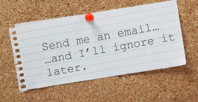 Stressed Out by Email concept